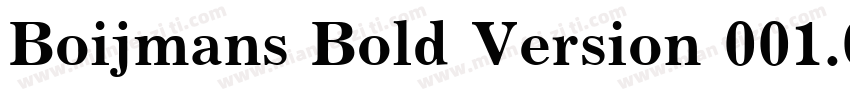 Boijmans Bold Version 001.001字体转换